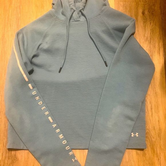 ❌sold❌Under Armour cropped hoodie in a ribbed cotton - Picture 2 of 6
